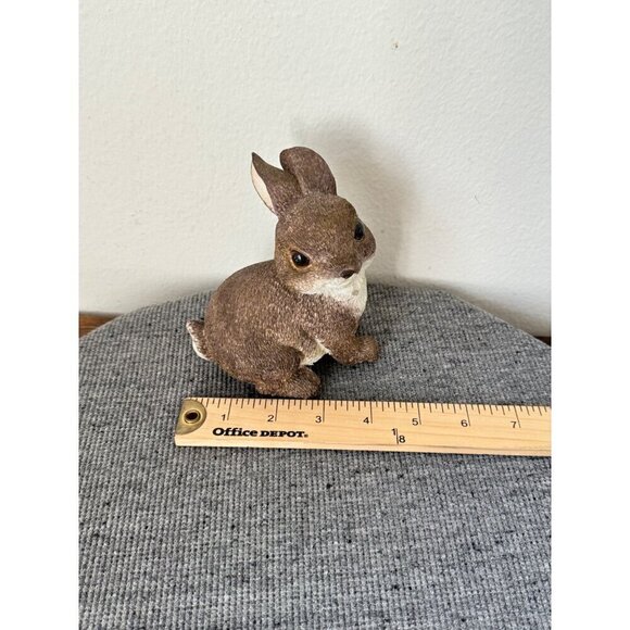 Naturecraft Pair Of Bunny Rabbit Resin Brown Tan White Cream Decor Statue Figuri - Picture 14 of 16